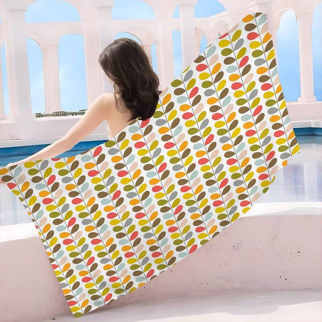 Orla Kiely Badetuch für Kinder mit Blumenmuster aus Mikrofaser, weich und schnelltrocknend, Multicolour, Breite: 30 cm, Höhe: 30 cm - Bild 1