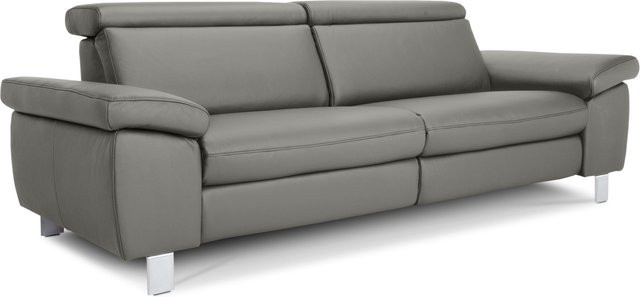 Modernes Leder-Sofa vito TONGA in Grau und Lightgrey - Bild 1
