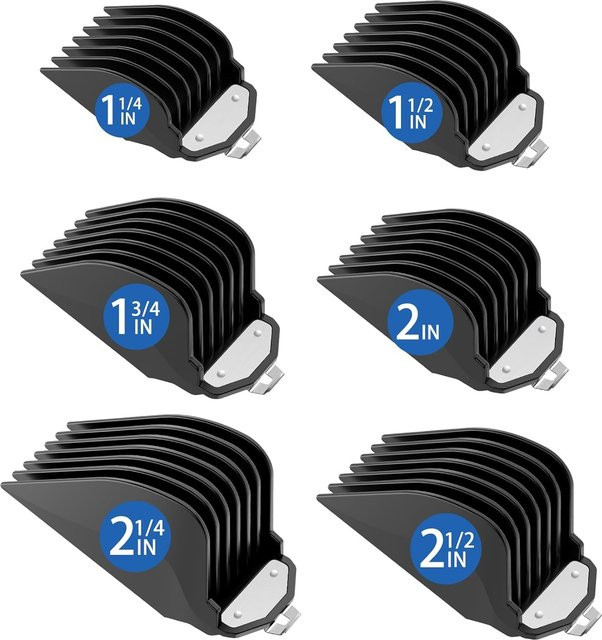 6 Stück Metall-Clip-Clipper-Schutz, Schneidführungskamm, 1,25–2,5 Zoll - Bild 1