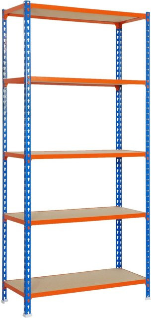 PROREGAL Schwerlastregal Big Muli mit 5 verstellbaren Fachböden, Blau, H x B x T: 200 x 120 x 30 cm - Bild 1