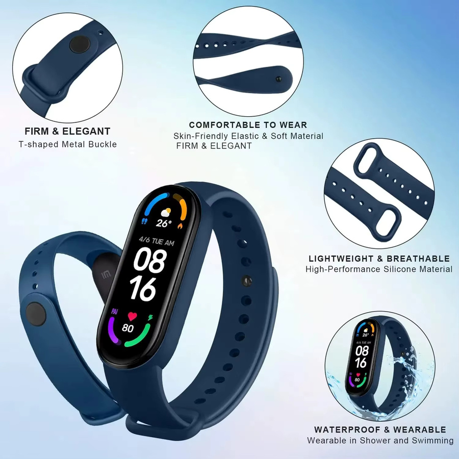 RWBANDS Uhrenarmband Silikon, blue, Xiaomi, Unisex - Bild 3