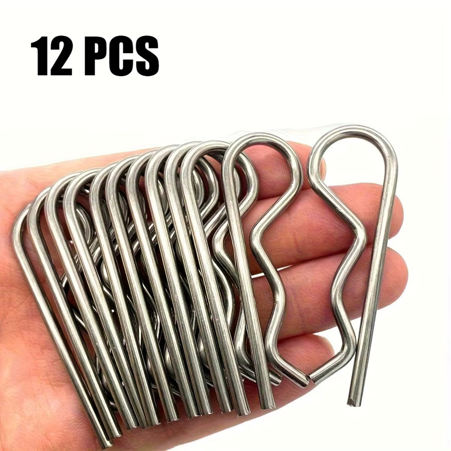 12 Stück R-Clips aus Edelstahl 304 in Silber für industrielle Verriegelungssysteme - Bild 4