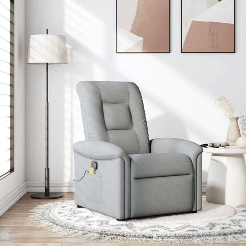 Modern Massagesessel und Fernsehsessel aus Stoff in Grau von vidaxl - Bild 1