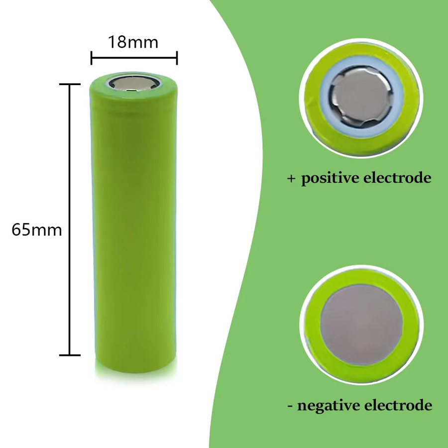 Aimjin Li-Ion Akku 18650, 3,7 V, 2000 mAh, Farbe: Grün - Bild 3