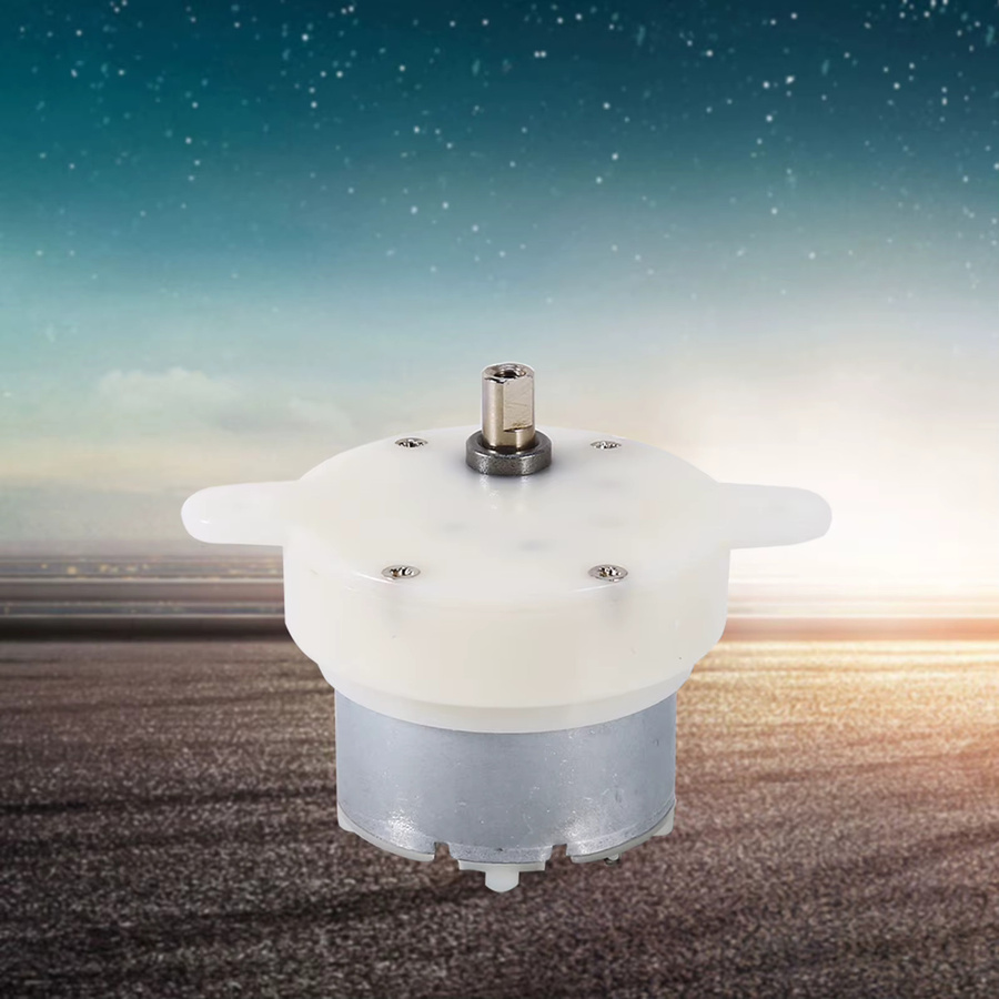Qiilu 12V Gleichstrommotor mit hohem Drehmoment und Getriebe, langsame Drehzahl 3 U/min, 4mm Wellendurchmesser, in Weiß oder Multicolor - Bild 3