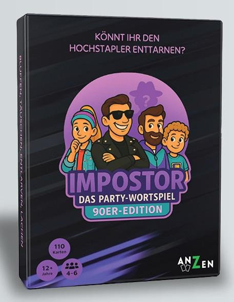 Impostor, Das Party Wortspiel, 90er Edition, Partyspiel, ab 12 Jahre - Bild 1