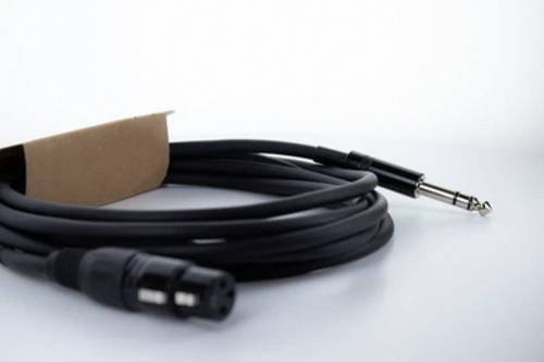 Cordial EM 6 FV XLR Verbindungskabel Schwarz, 1x XLR-Buchse 3 polig auf 1x Klinkenstecker 6.3mm Stereo, Länge: 6 m - Bild 1