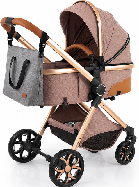 Magic ZC 3-in-1 Kinderwagen-Reisesystem mit Autositz in Schwarz mit Aluminiumrahmen und Einhand-Faltmechanismus - Bild 1
