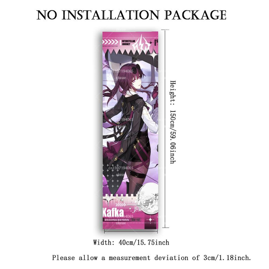 Honkai: Star Rail Kafka Wandbehang Anime Wandbild von JMG Household Supplies, Mehrfarbig, Höhe: 150 cm, Breite: 40 cm - Bild 3