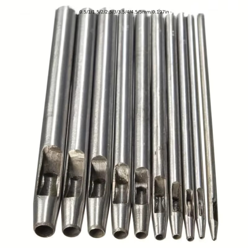 Professionelles Lederlocher-Set in Silber zum Erstellen runder Löcher für Gürtel - Bild 3