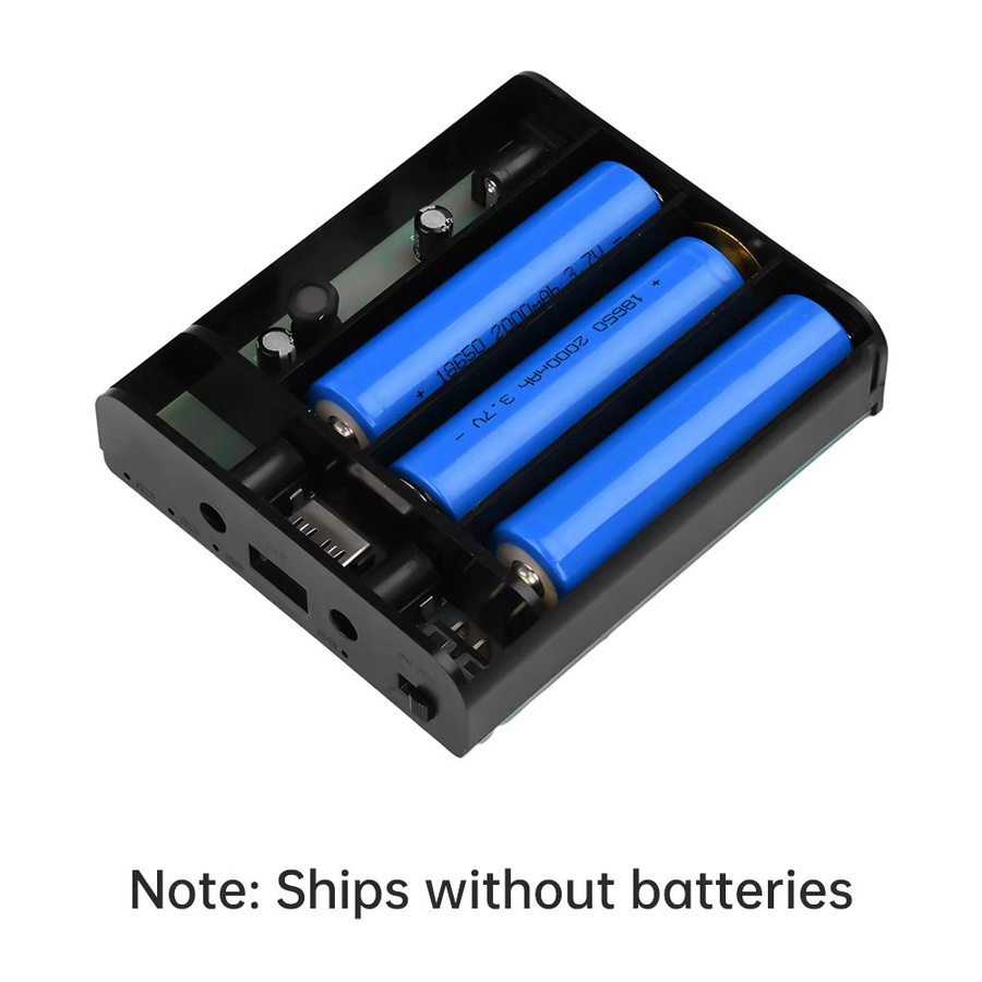 Gaqqee USV-Lithiumbatterie für Router und optische Modems, 3 x 18650 Akkus, Schwarz - Bild 5
