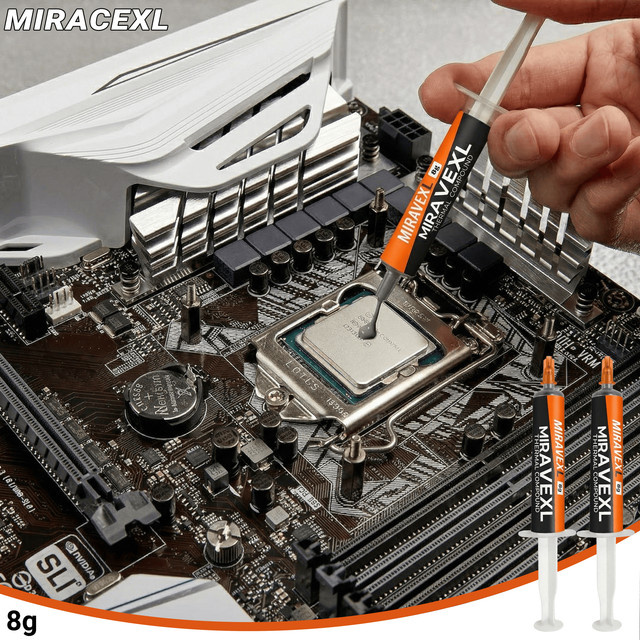 MIRAVEXL Hochleistungs-Wärmeleitpaste in Grau für CPU, GPU, PC und Xbox, 8g - Bild 1