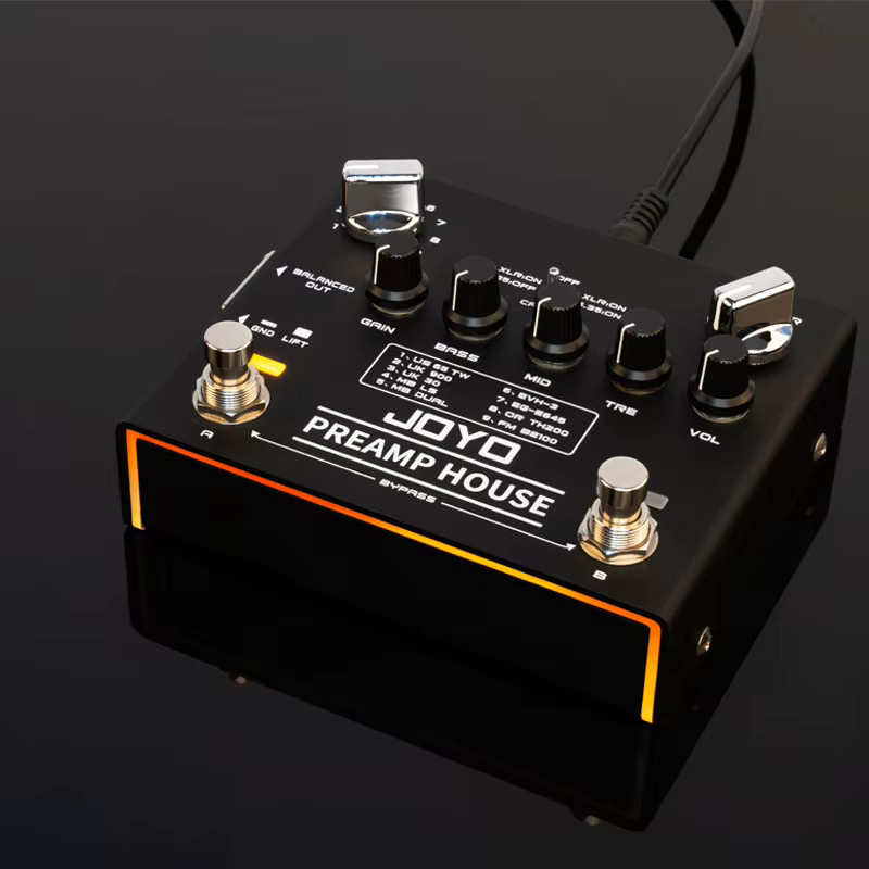 JOYO R-15 Preamp House E-Gitarren-Effektpedal in Schwarz mit zweikanaligem Cabinet-Simulator, 9 Verstärker-Vorverstärkern und 18 Klangen - Bild 2
