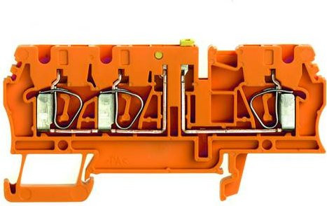 Weidmüller Prüftrenn-Reihenklemme Zugfeder Orange 100 Stück - Bild 1