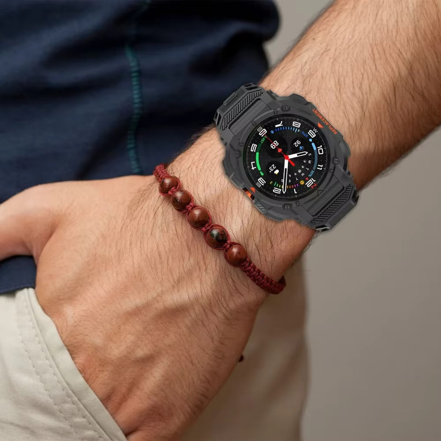 OAKCHARM Uhrenarmband, Silikon, Schwarz, Samsung Galaxy Watch 7 Ultra 47 mm - Bild 5