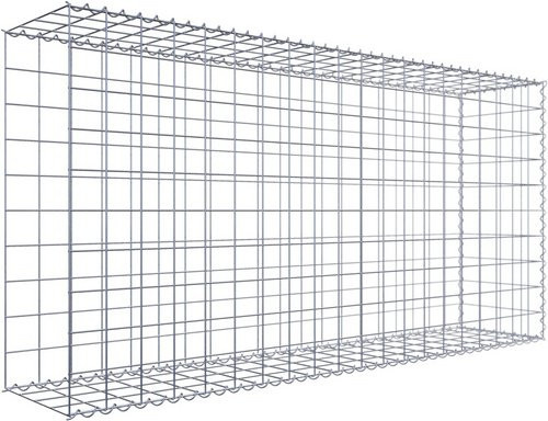 Gabiona Anbaukorb Typ 2 aus Stahl in Silbergrau, B/T/H: 100 x 40 x 200 cm - Bild 1
