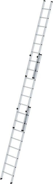 PROREGAL Sprossen-Schiebeleiter 3-teilig ohne Traverse in Silber mit 3 x 8 Sprossen - Bild 1