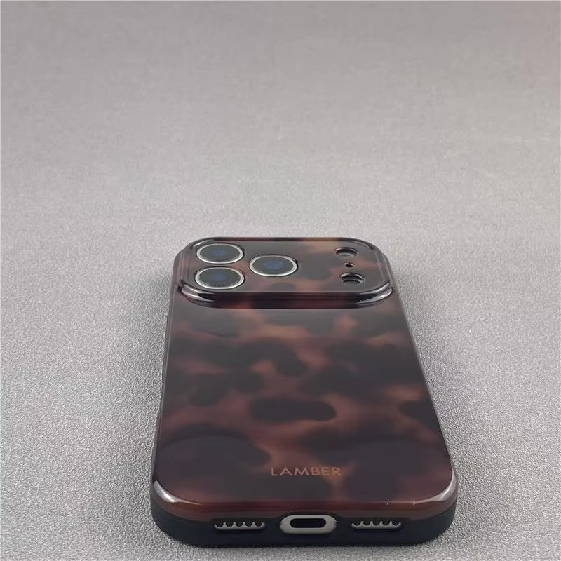 Glänzende Vintage Leoparden Handyhülle für Samsung Galaxy S20 S21 S22 S23 S24 S25 FE Plus Note20 Ultra 4G 5G in Braun aus hartem PC-Material - Bild 3