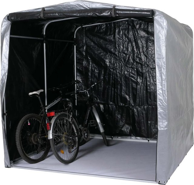 Fahrradgarage MCW-N61 Garagenzelt aus Alu, wasserfest und UV-Schutz, Farbe: Silber, H x B x T: 201 x 201 x 201 cm - Bild 1
