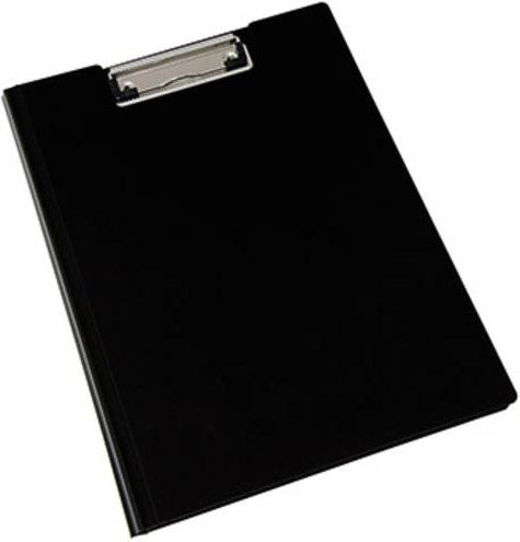 Klemmmappe A4 aus Polypropylen in Schwarz mit silbernem Metallmechanismus, B x H: 23,2 x 32,0 cm - Bild 1