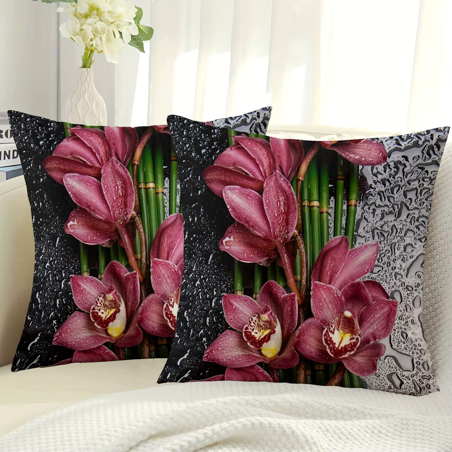 VIKAMA Kissenbezug mit floralem Blumenmuster in Multicolour, quadratisch, B/B: 30,0 x 30,0 cm - Bild 3