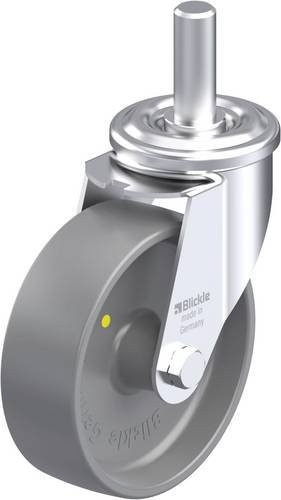 Blickle LEZ-PO 150G-22-ELS Stahlblech-Lenkrolle in Grau mit Rad-Durchmesser 150 mm und einer Tragfähigkeit von max. 300 kg - Bild 1
