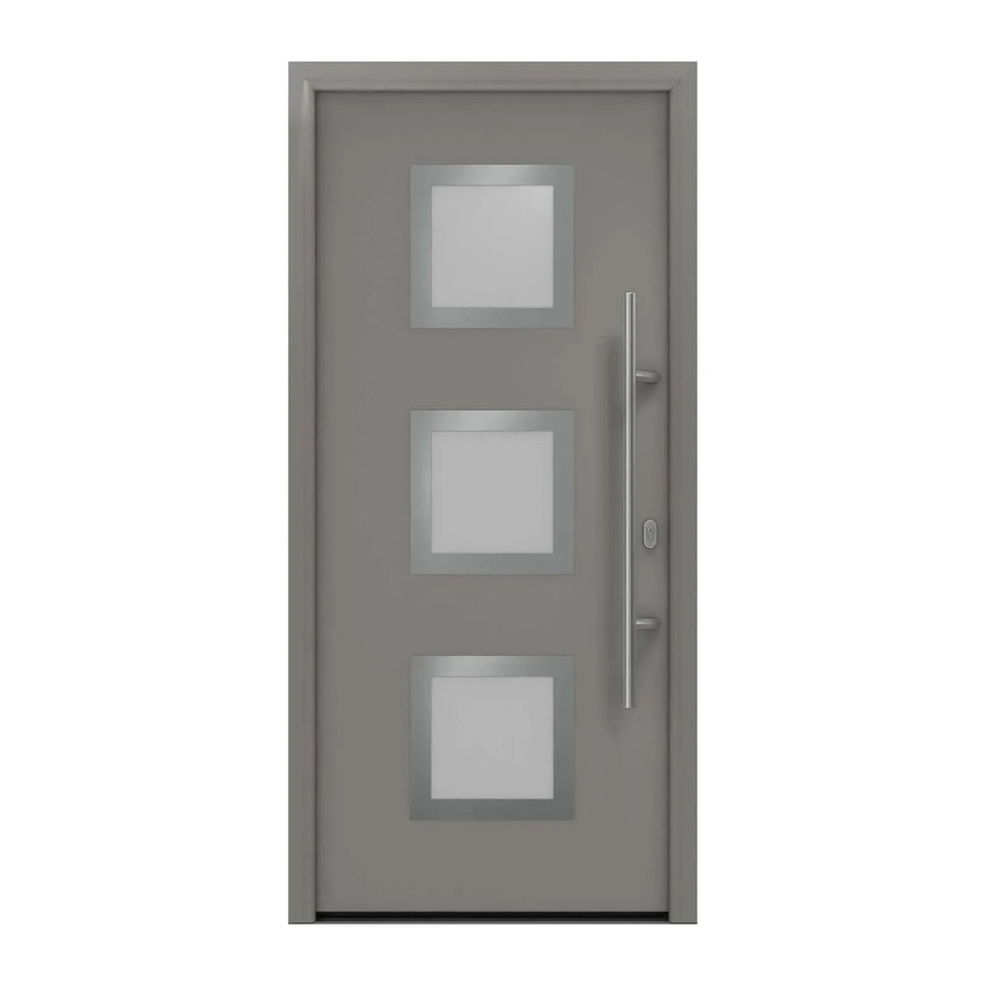 EcoStar Haustür Isopro IP 810S aus Graualuminium mit Glaseinsatz, DIN Rechts, B: 110 cm, H: 210 cm - Bild 2