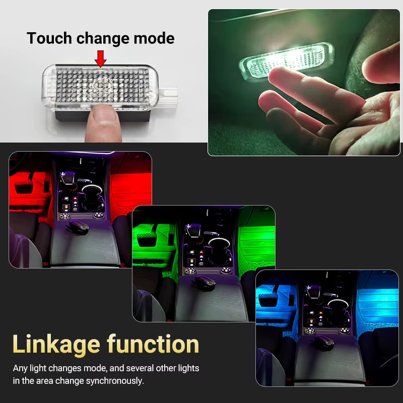 YaLumei RGB Auto Fußraum Atmosphäre Lampe in Transparent für SEAT Ateca Leon Ibiza Toledo Alhambra - Bild 2