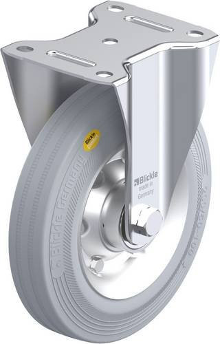 Blickle Bockrolle B-RD 200K-VLI in Grau aus Stahl mit 200 mm Rad-Durchmesser und 350 kg Tragfähigkeit - Bild 1