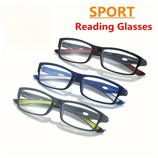 ZXWLYXGX Lesebrille, Rechteckig, Vollrand, Kunststoff, Anti-Blaulicht - Bild 1