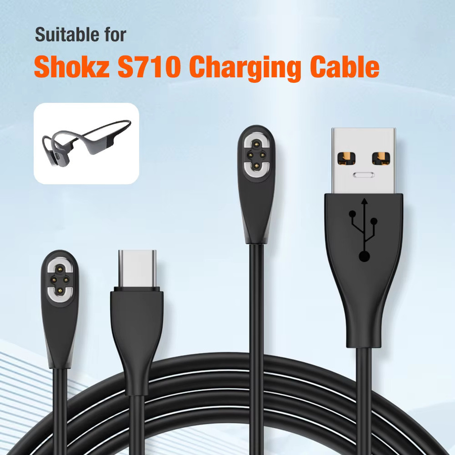 Magnetisches USB-C-Ladekabel für SHOKZ OpenSwim Pro S710 in Schwarz - Bild 3