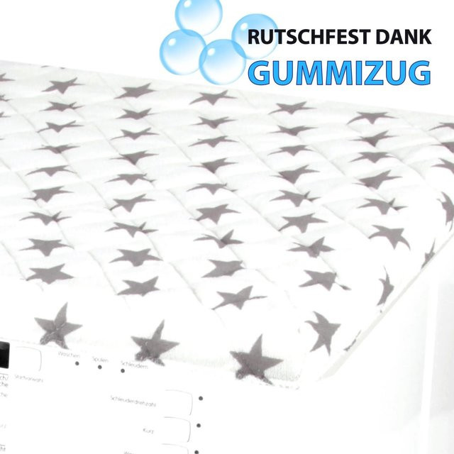 Bestlivings Waschmaschinenbezug und Trocknerbezug mit Sternen in Weiß, B/T/H: 60 x 60 cm - Bild 1