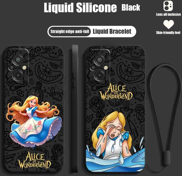 Alice im Wunderland Handyhülle für Xiaomi Redmi Note 15 14 13 12S 12 11 10 aus Silikon - Bild 1