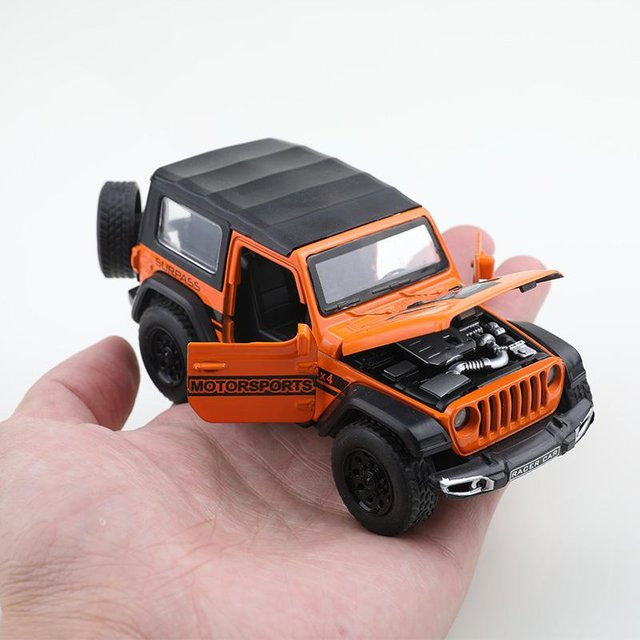 Linyi toy car Jeep Wrangler Viertürer Geländewagen, Pullback Spielzeugauto, 1:36, Metall, ab 4 Jahren - Bild 1