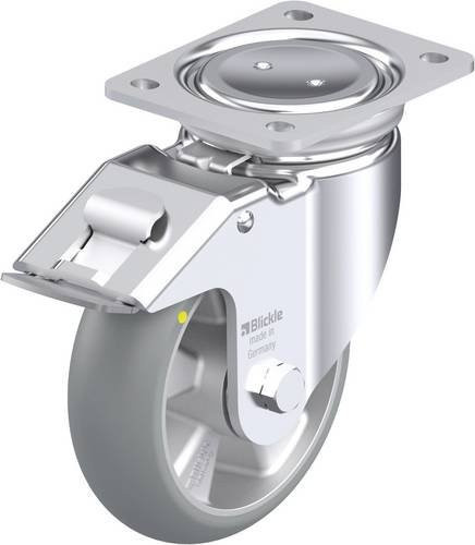 Blickle LUH-ALTH 160K-FI-AS-CO Stahlblech-Lenkrolle in Silber, Rad-Durchmesser: 160 mm, Tragfähigkeit: 750 kg - Bild 1