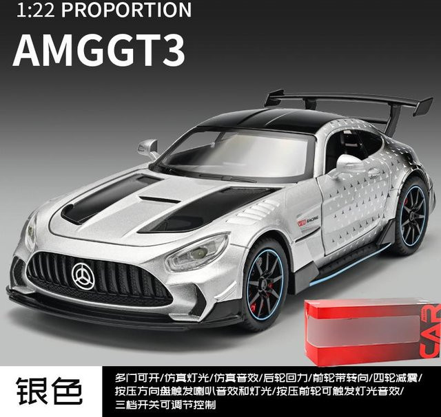 Linyi toy car Mercedes Benz Amg Gt3 Circuit Rennwagen, Modellauto, Metall, ab 14 Jahren - Bild 1