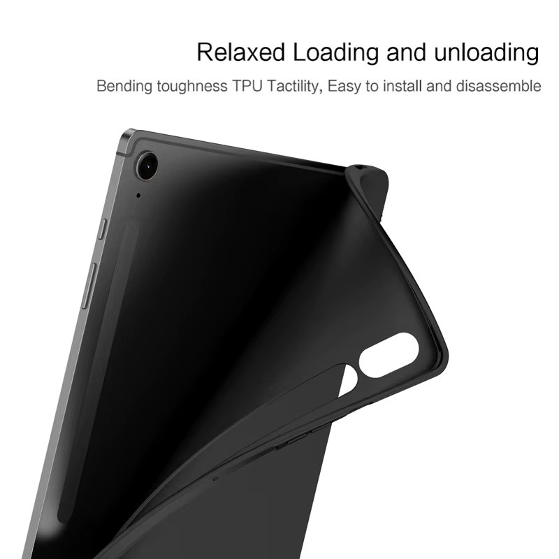 Schutzhülle aus Silikon und TPU für Samsung Galaxy Tab S9 FE 10.9 (SM-X510, X516B, X516) in Schwarz - Bild 3