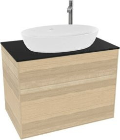 V&B Waschtischunterschrank Finion in Oak Veneer, Farbe Braun Matt, B: 80 cm, T: 50,1 cm - Bild 1