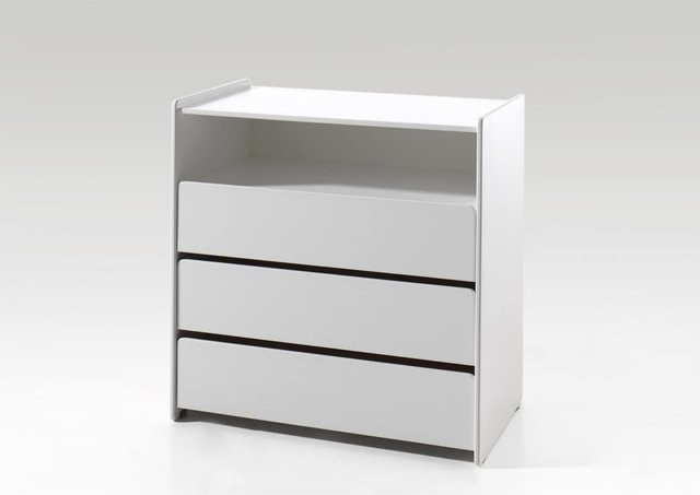 Vipack Schubladen-Kommode Kiddy in Weiß für Kinderzimmer und Babyzimmer aus lackiertem MDF - Bild 1