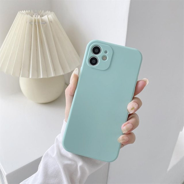 Quadratische Flüssigsilikonhülle für Samsung Galaxy A10s A20s A30s A50 M10 M11 M01 M02s M12 M22 M32 M42 M62 A70 in Blau - Bild 1