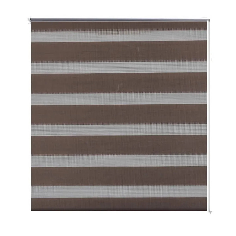 vidaXL Doppelrollo Day & Night aus Polyester in Braun, B: 70 cm, H: 120 cm - Bild 2