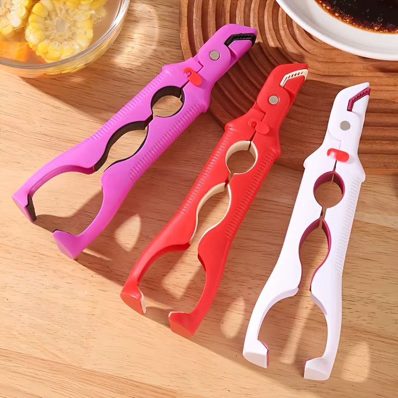 YOCITY 3-in-1 Multifunktionaler Küchen-Silikon-Clip als Anti-Verbrühungs-Geschirrheber und Flaschenöffner, Hitzebeständig und Rutschfest - Bild 3