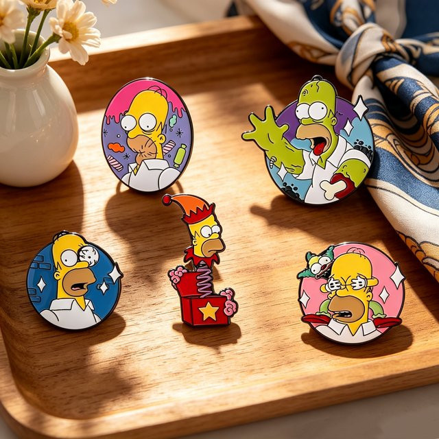 The Simpsons Emaille-Pins, 5 Stück, Unisex - Bild 1