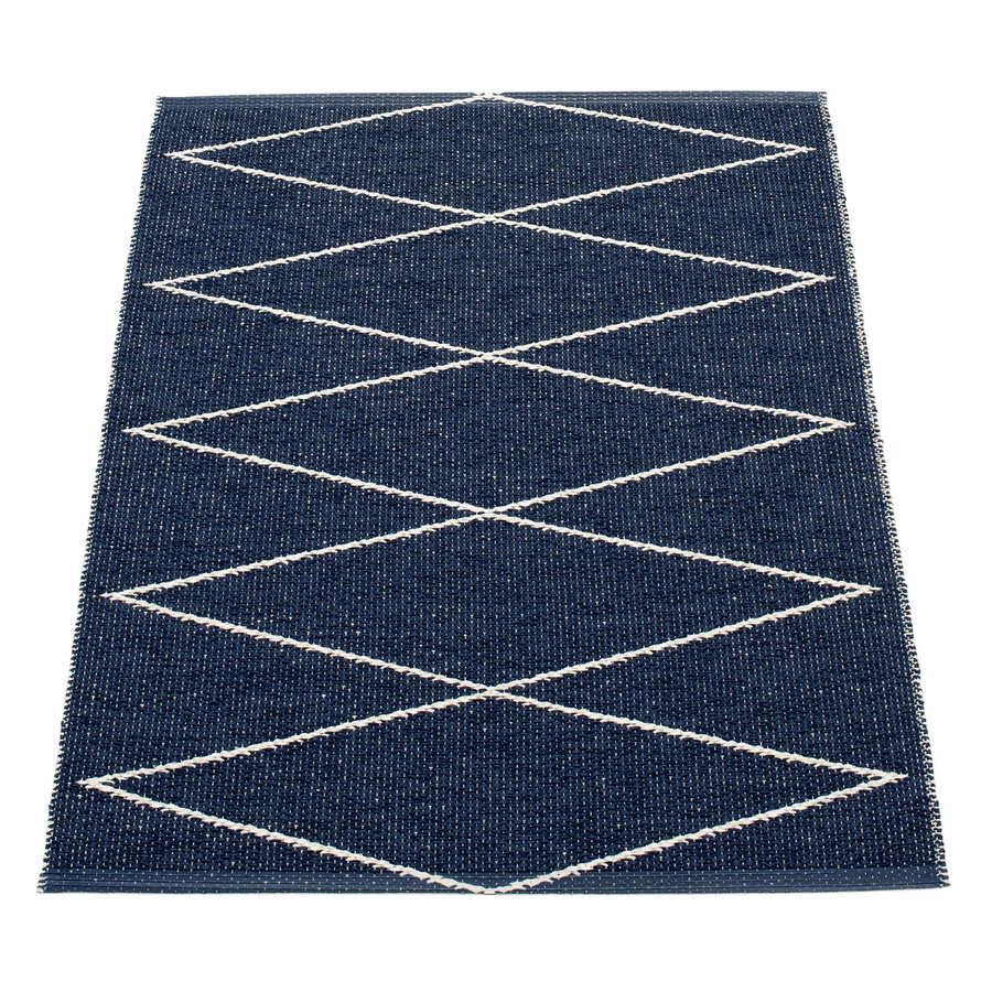 Pappelina Max Teppich dunkelblau/vanille B: 70 cm, T: 100 cm - Bild 1