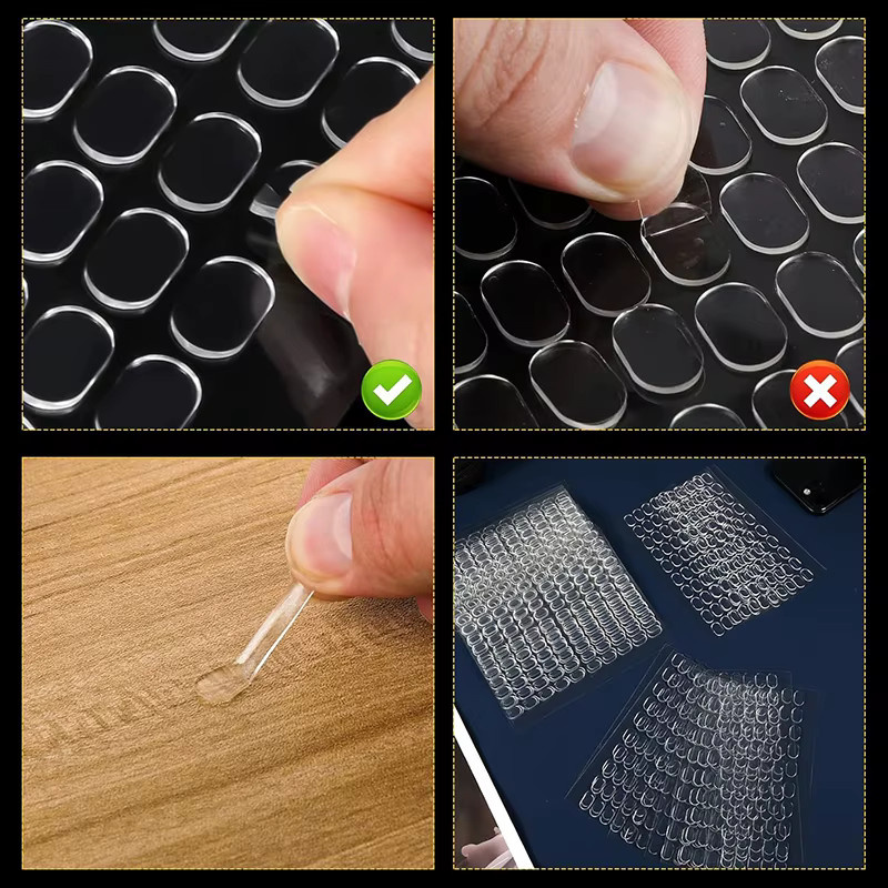 Transparente Klebepunkte als doppelseitiges ovales Klebeband für DIY-Handwerk und Puppenbefestigung, 200/500 Stück - Bild 4