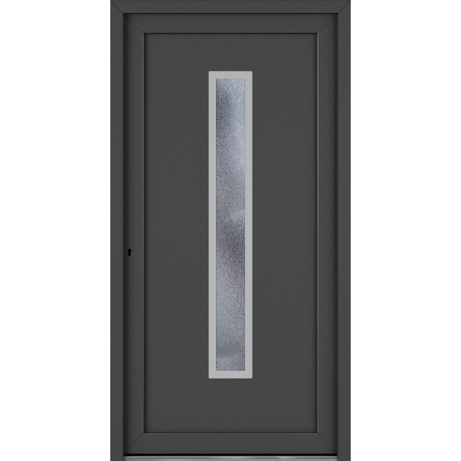 Roro Haustür OKE 1105 Modern aus Kunststoff mit Glaseinsatz, Weiß-Anthrazit, B: 100 cm, H: 200 cm, DIN L - Bild 2