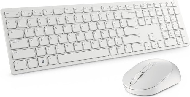 Dell Pro KM5221W Tastatur-und-Maus-Set kabellos 2.4 GHz QWERTZ Deutsch weiß - Bild 1