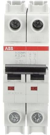 ABB S202MR-K0.2 Leitungsschutzschalter 0,2A 400V Weiß - Bild 1