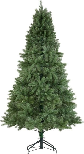 tectake Weihnachtsbaum Dancer Künstlich in Grün mit Spritzgussnadeln und Metallständer, B/T/H: 115 x 115 x 210 cm - Bild 2