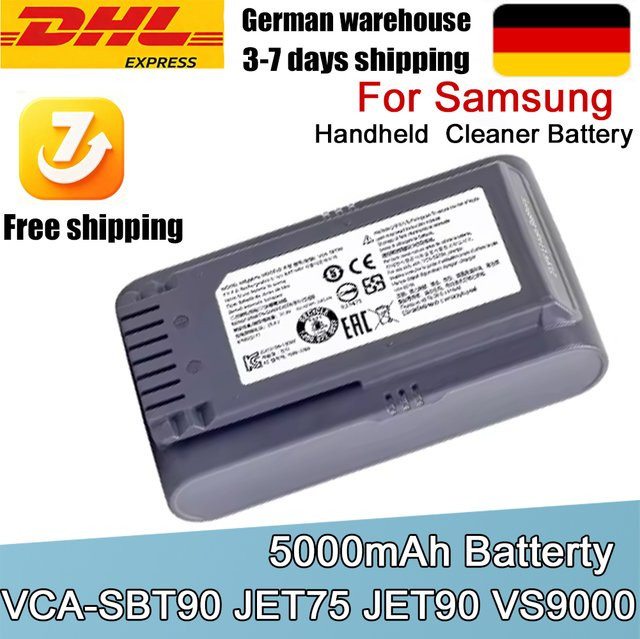 Samsung Ersatzakku VCA-SBT90 für kabellose Handstaubsauger VS9000, Jet90 und Jet75, 21,6V, 5000mAh - Bild 1